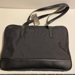 NWT TUMI Laptop Computer Compatible Black Nylon & Leather Legal Brief Tote Bag